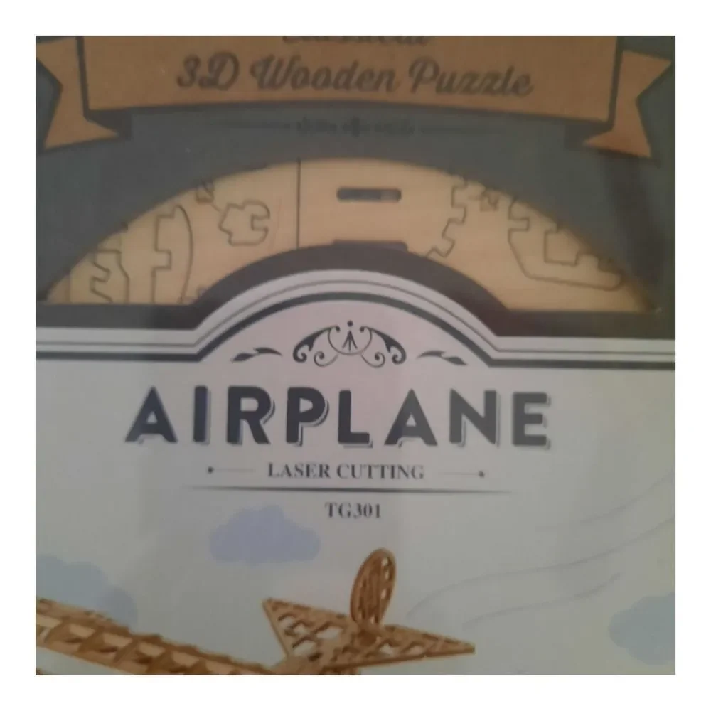 Classical 3D Wooden Airplane Puzzle